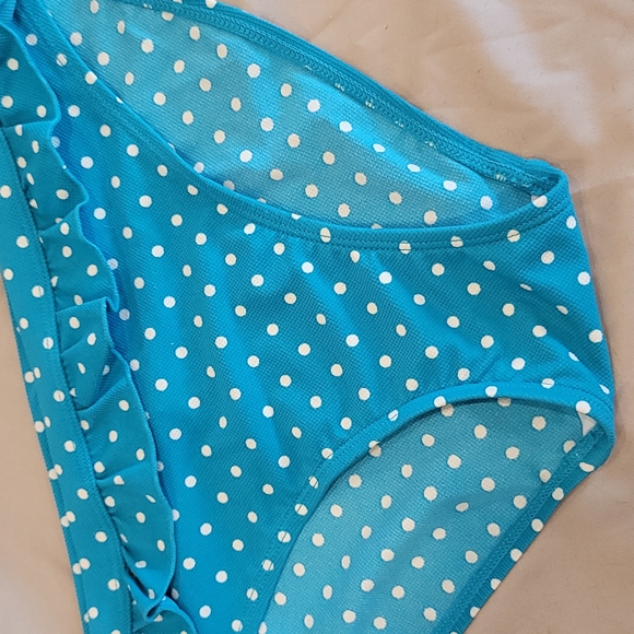 Cleo blue and white polka-dot bikini bottom - Picture 4 of 16